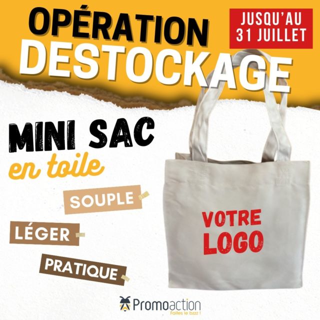 📢 DESTOCKAGE EXCEPTIONNEL 📢

Ne manquez pas notre déstockage sur les sacs en toile légers ! Parfaits pour toutes vos sorties, ils sont à la fois pratiques et stylés. Chaque sac comprend :
👜 Un porte-monnaie en toile assorti
🔒 Une poche intérieure zippée
🔗 Une fermeture à scratch
🎨 Une impression sur une face incluse

Profitez de cette offre limitée pour vous offrir un sac polyvalent à prix réduit. Faites vite, les stocks sont limités !

#Destockage #SacsEnToile #BonnesAffaires #impressionpersonnalisée #beauté #soins #institutbeauté #pharma #pharmacie #parfumerie #lingerie #sac #sacs #lyon